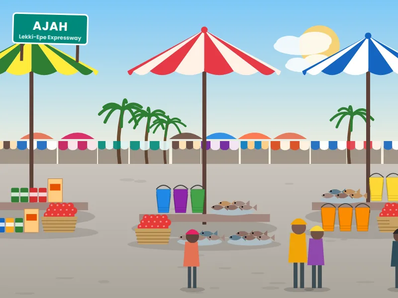 Ajah Market — Foodstuff, provisions & household
