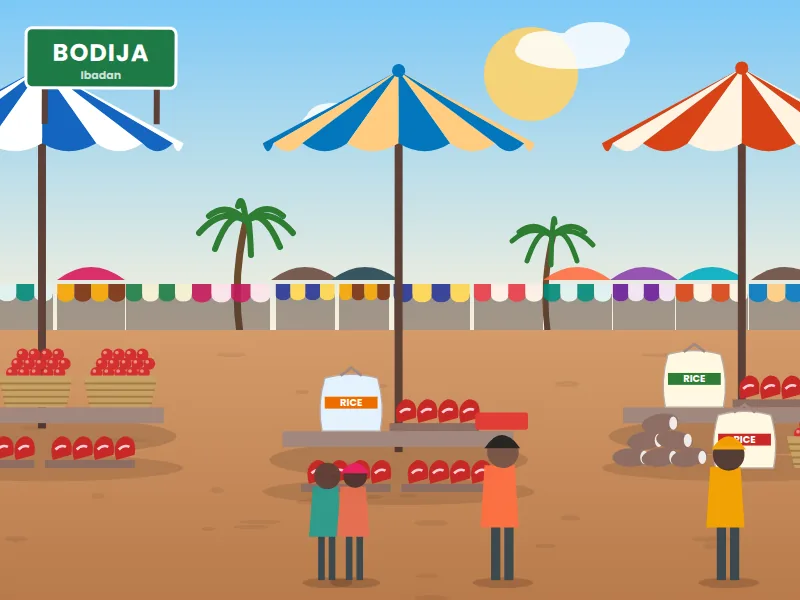 Bodija Market — Foodstuff, yams & produce