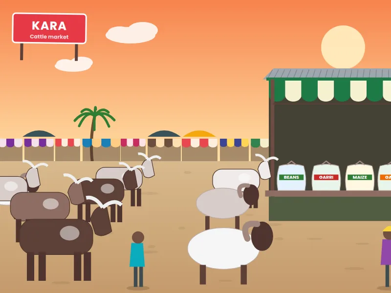 Kara Market — Cattle, rams & livestock