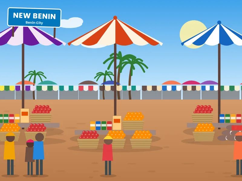 New Benin Market — General goods, foodstuff & textiles
